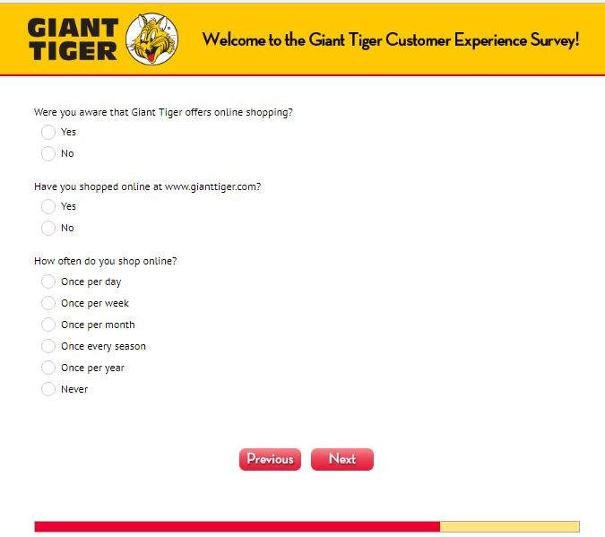 Giant Tiger Customer Satisfaction Survey | SweepstakesBible
