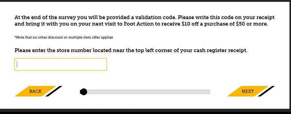 Foot Action customer/guest Satisfaction Survey