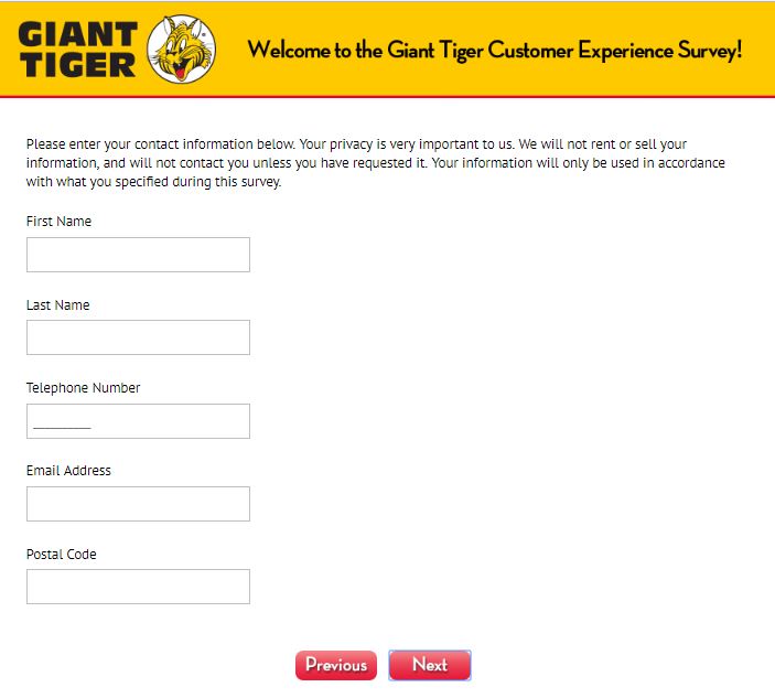 Giant Tiger Customer Satisfaction Survey - survey.gianttiger.com
