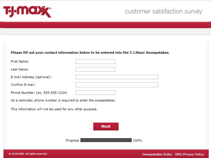 T.J. Maxx Customer Satisfaction Survey @ tjmaxxfeedback.com