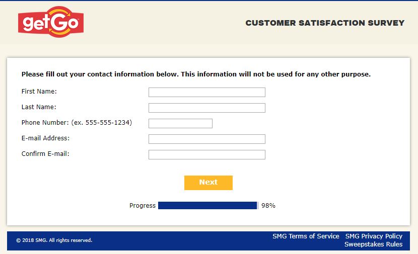 GetGo Listens Customer Satisfaction Survey