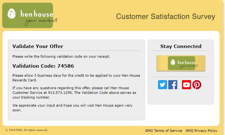 Hen House Market Customer Satisfaction Survey