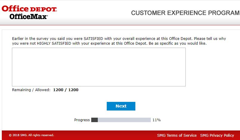 OfficeMax Customer Satisfaction Survey At www