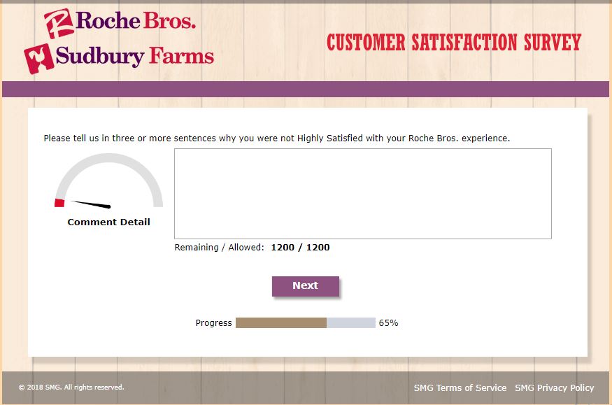 Roche Bros. Customer Satisfaction Survey
