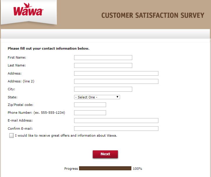 wawa survey