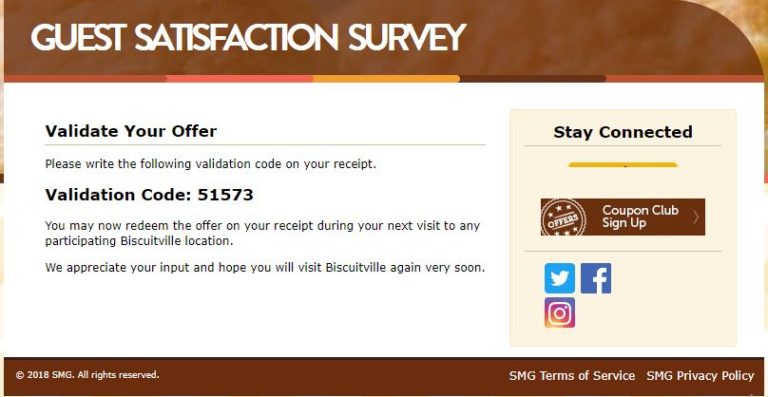 Biscuitville Guest Satisfaction Survey At www.tellbvl.com - Customer Survey 2021