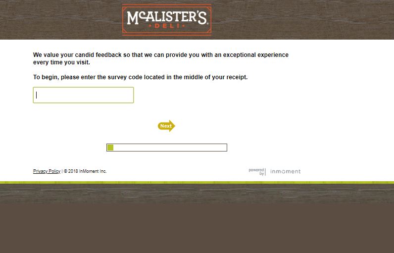 mcalister's deli customer survey