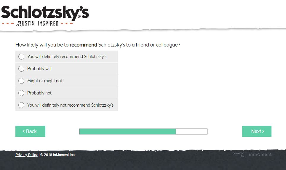 schlotzsky's survey