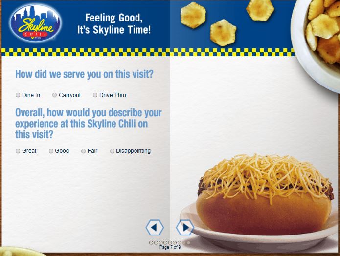 Skyline Chili Listens Customer Satisfaction Survey, www.skylinelistens ...