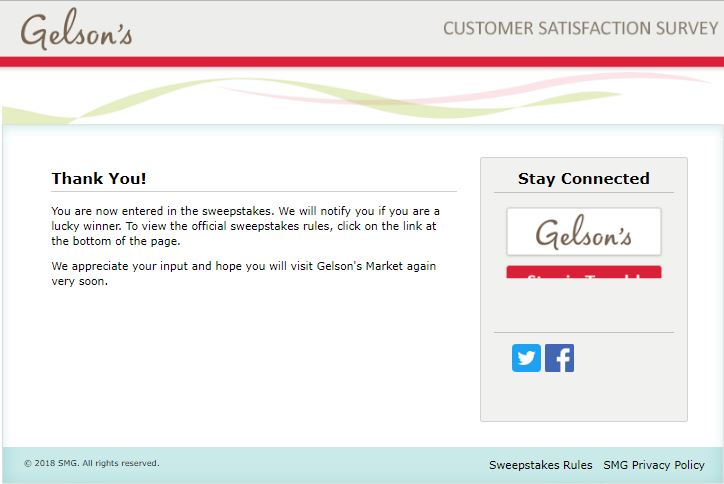 Talktogelsons.smg.com website. Gelson's Market Customer ...