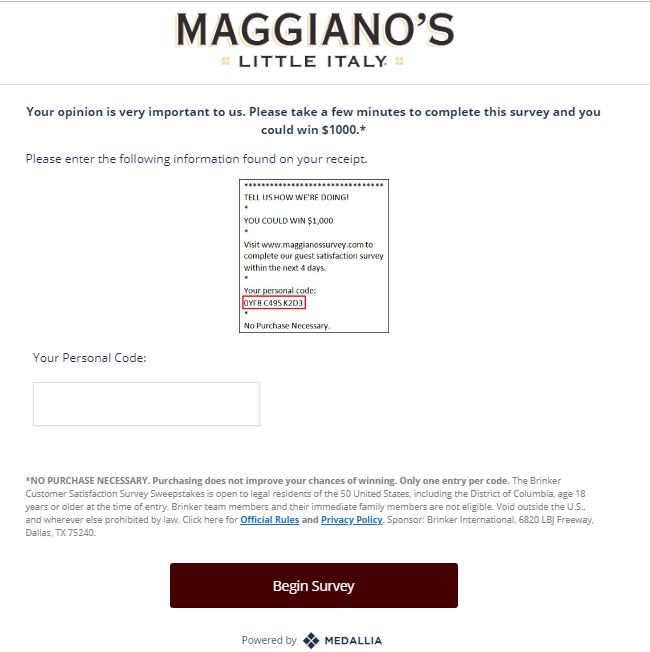 🤑 Maggianos-Survey.com | Maggiano's survey 🤑 Win $1000