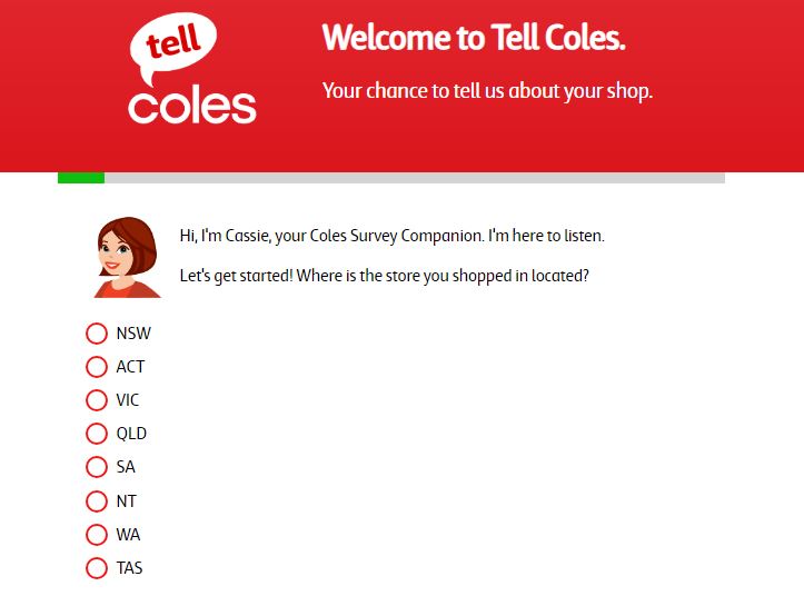 Tell Coles Customer Survey