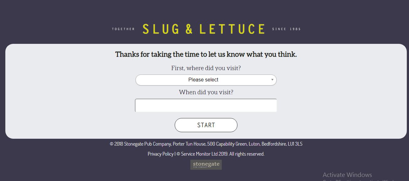The Slug and Lettuce Customer Satisfaction Survey Market Force ...