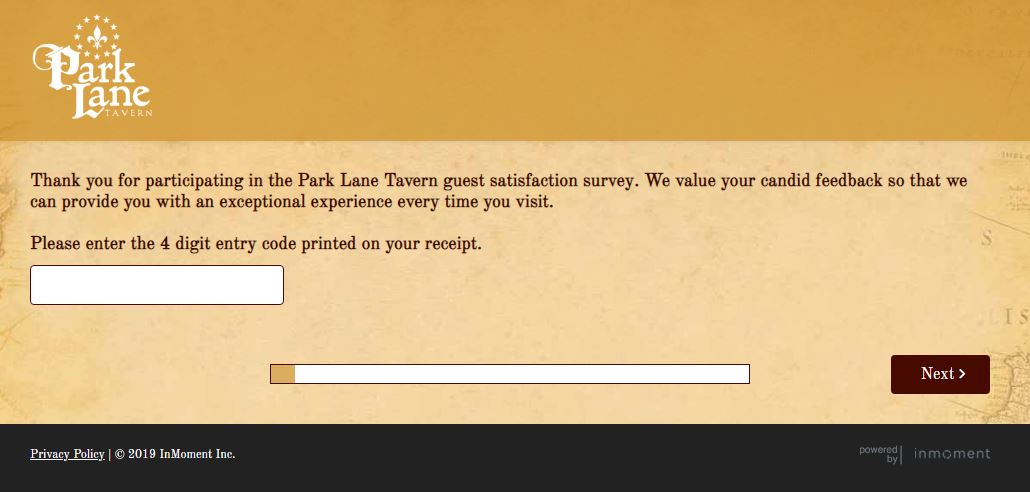 Park Lane Tavern Guest Satisfaction Survey - 