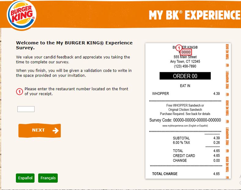 Burger King survey